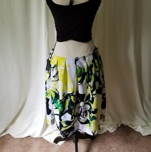 Worthington Womens Plus Size 20W Multicolor Floral Print Skirt